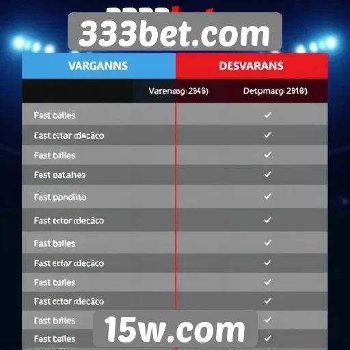 Comparativo entre 333bet.com e concorrentes do setor